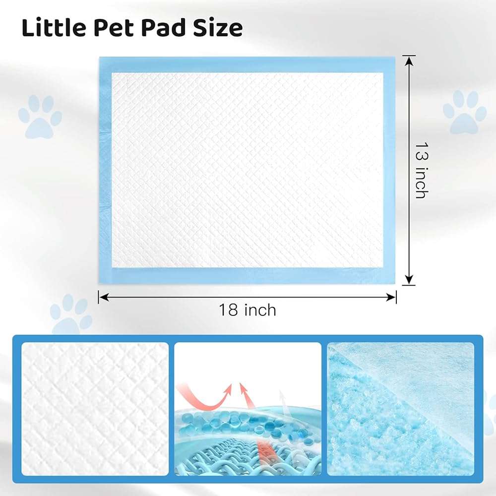 Disposable Puppy Training Pads 100 Count Pee Pads for Dogs, Cats, Rabbits and Guinea Pigs Waterproof Super Absorbent Odour Locking 13” x 18” - Image 2