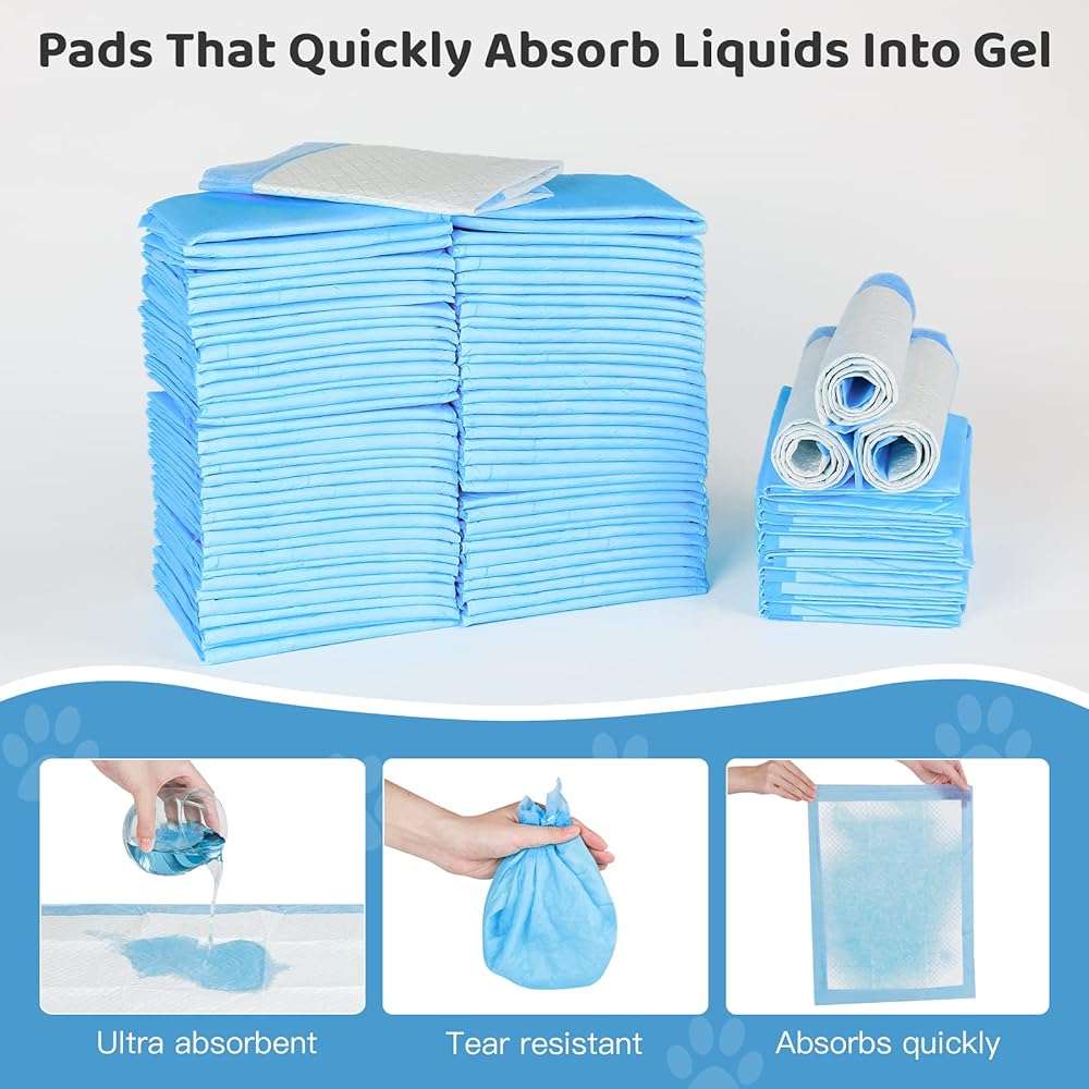 Disposable Puppy Training Pads 100 Count Pee Pads for Dogs, Cats, Rabbits and Guinea Pigs Waterproof Super Absorbent Odour Locking 13” x 18” - Image 5