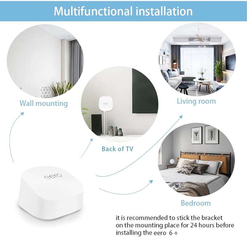 Screwless Wall Mount for Eero 6+ Tri-Band Mesh Wi-Fi Holder, No Tools Required, Easy to Install, No Drilling, Strong VHB Adhesive Mount (1) - Image 3