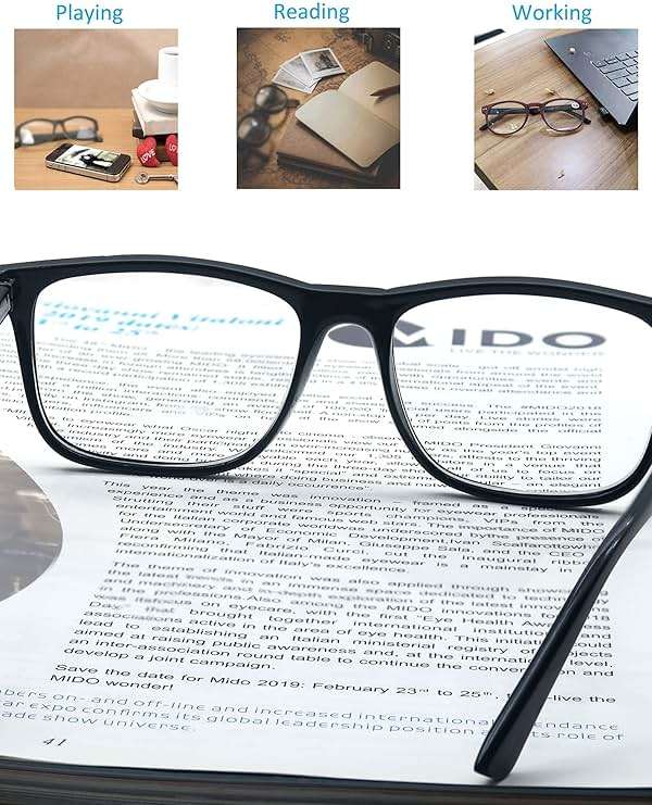 OLOMEE Wide Black Reading Glasses for Men +1.75 Large Oversized Readers Lightweight Square Eyeglasses for Reading for Big Head 4 Pack Spring Hinge Comfortable Fit - Image 5
