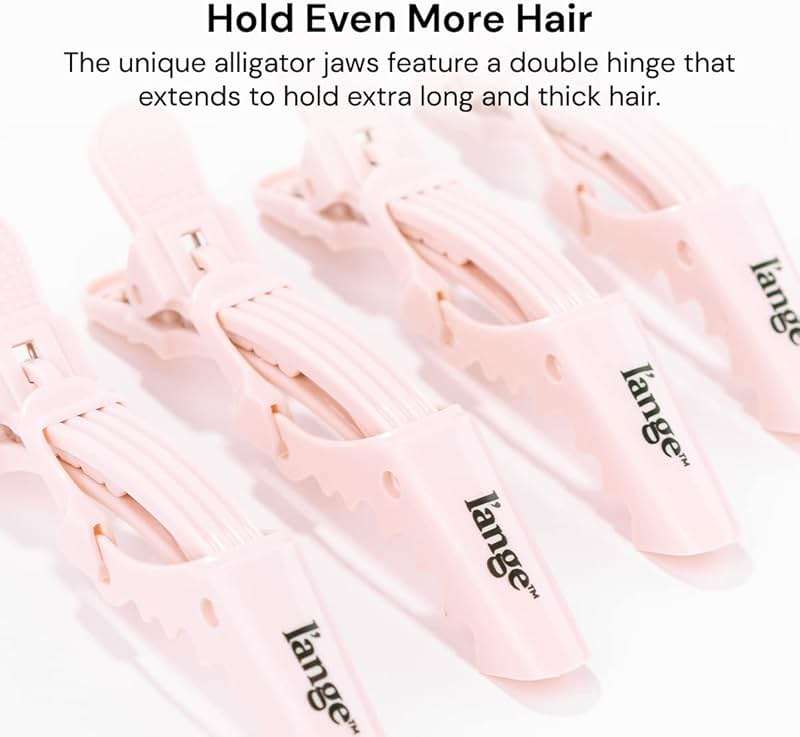 L’ange Alligator Hair Clips | Wide Teeth | Double-Hinged Design | For Sectioning & Securing Hair | Professional Styling Results | 4-Pack (Blush) - Image 2