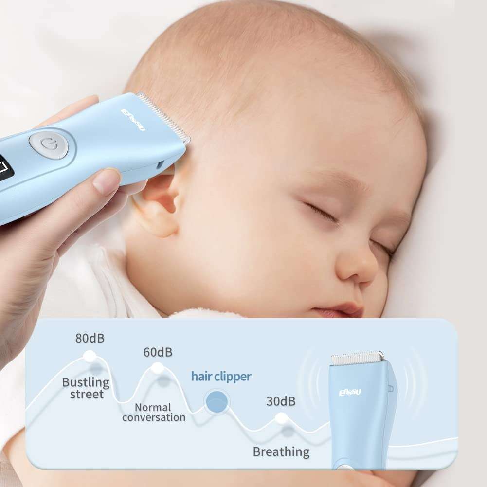 Baby Hair Clippers, Professional Quiet Hair Trimmer for Kids and Toddler, Waterproof & Rechargeable Cordless Hair Cutting Machine for Children, with LCD Display - Image 5