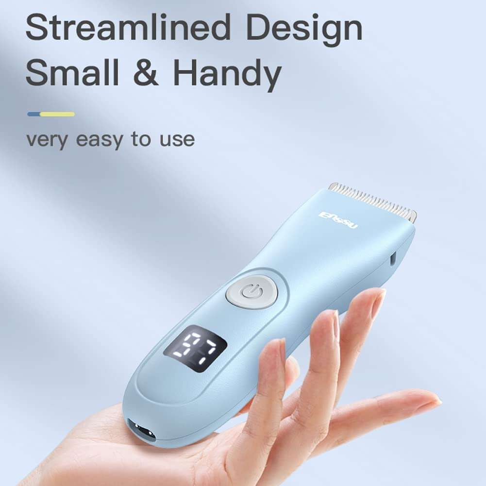 Baby Hair Clippers, Professional Quiet Hair Trimmer for Kids and Toddler, Waterproof & Rechargeable Cordless Hair Cutting Machine for Children, with LCD Display - Image 6