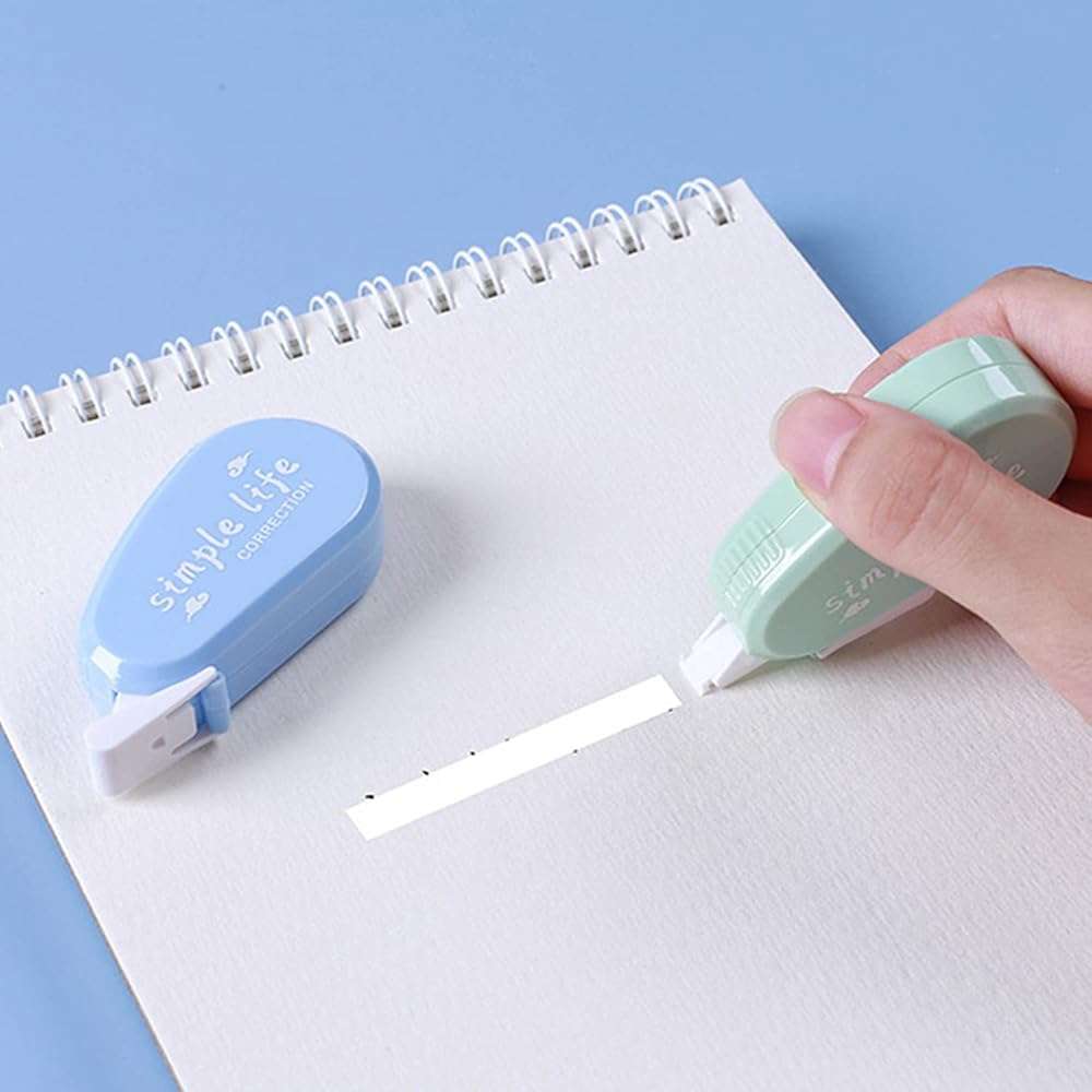 GINCEVHY 12 Pack Aesthetic Pastel Correction Tape, 0.2 x 197 inch, Instant Corrections, Easy to Use Applicator, White Smooth Pull Out Correction Tape for School, Office, Crafting - Image 3