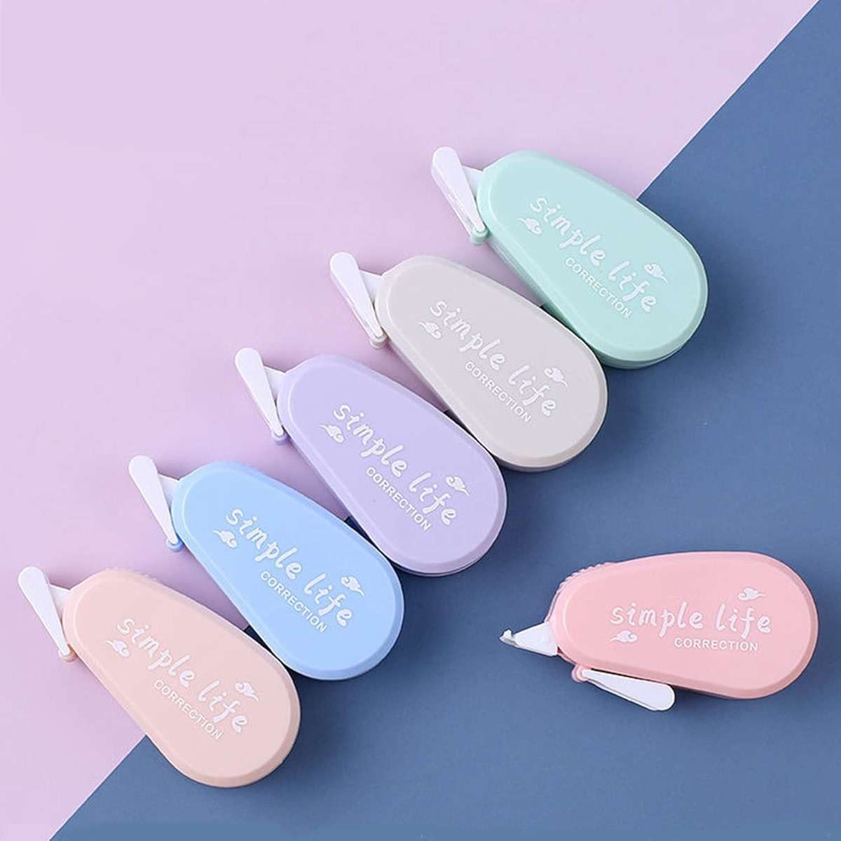 GINCEVHY 12 Pack Aesthetic Pastel Correction Tape, 0.2 x 197 inch, Instant Corrections, Easy to Use Applicator, White Smooth Pull Out Correction Tape for School, Office, Crafting - Image 4
