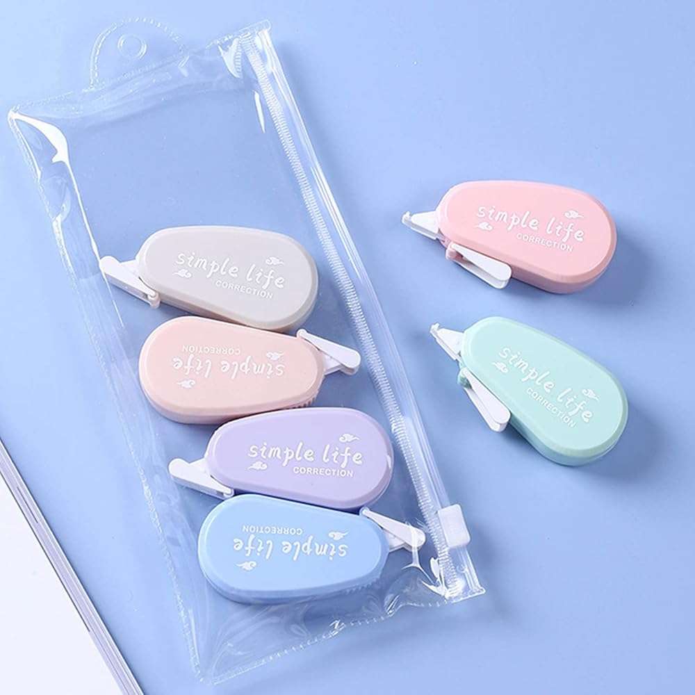 GINCEVHY 12 Pack Aesthetic Pastel Correction Tape, 0.2 x 197 inch, Instant Corrections, Easy to Use Applicator, White Smooth Pull Out Correction Tape for School, Office, Crafting - Image 7