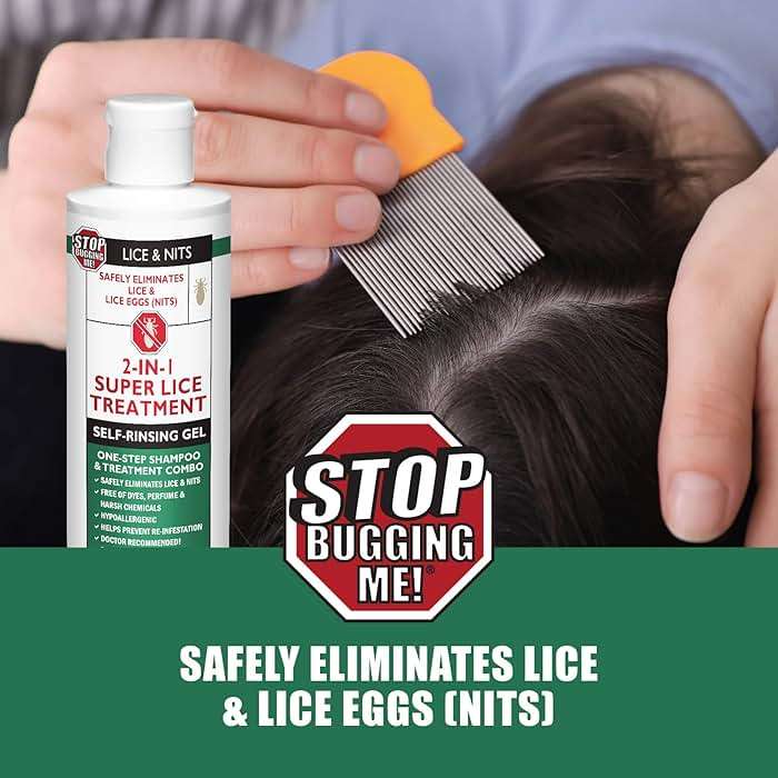 Stop Bugging Me Maximum Strength Lice Treatment Shampoo for Lice & Eggs – Fast-Acting, All-Natural, Poison Free | Indoor Use | Gel Shampoo | 8 oz - Image 7