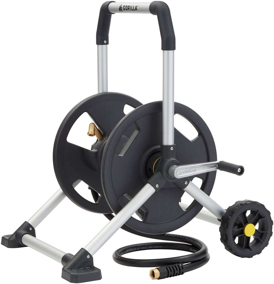 Gorilla 200’ Aluminum Zero-Rust Upright Hose Reel - Image 1