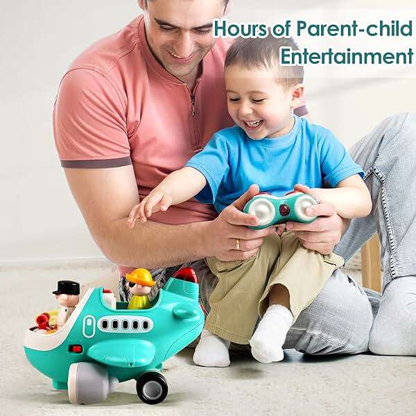 iPlay, iLearn Baby Airplane Toys, Cool Remote Control Plane Toy for Toddlers 2-3, Infant Musical RC Helicopter W/Light Sound, Birthday Gifts for 18 24 Month 2 3 4 Year Old Boy Girl Kids Children - Image 2