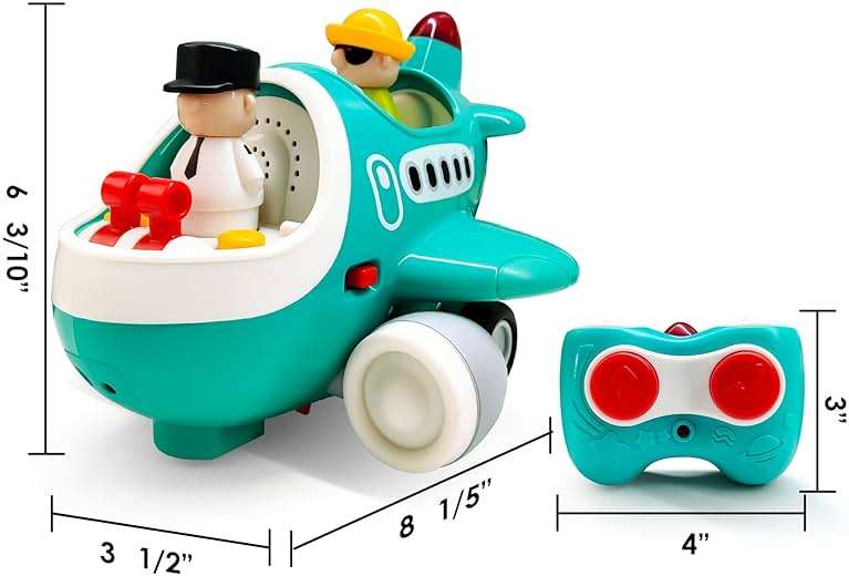iPlay, iLearn Baby Airplane Toys, Cool Remote Control Plane Toy for Toddlers 2-3, Infant Musical RC Helicopter W/Light Sound, Birthday Gifts for 18 24 Month 2 3 4 Year Old Boy Girl Kids Children - Image 3