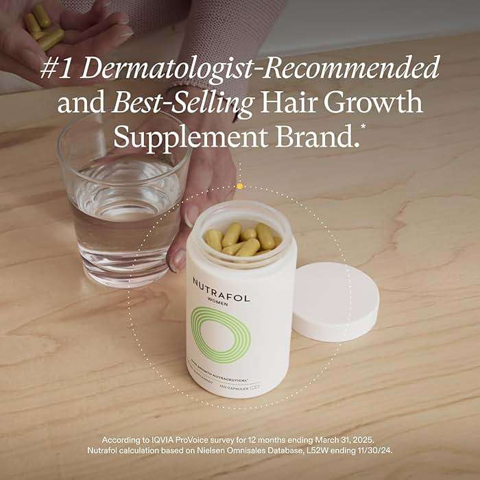 Nutrafol Women's Hair Growth Supplements, for Women Ages 18-44, Clinically Proven Hair Supplement for Visibly Thicker and Stronger Hair, Dermatologist Recommended - 1 Month Supply, 1 Refill Pouch - Image 2