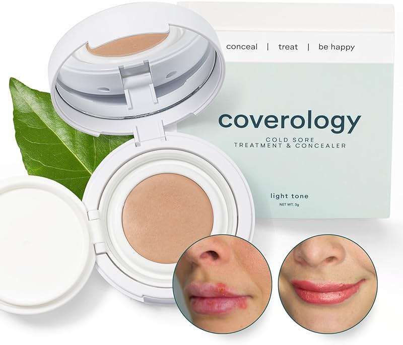 Coverology Cold Sore Treatment & Cold Sore Concealer - The Best Full Coverage Cold Sore Cover Up Makeup to Help Disguise and Soothe - Light - Image 1