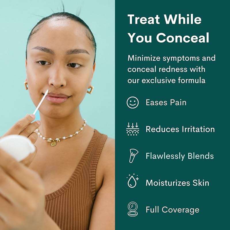 Coverology Cold Sore Treatment & Cold Sore Concealer - The Best Full Coverage Cold Sore Cover Up Makeup to Help Disguise and Soothe - Light - Image 3