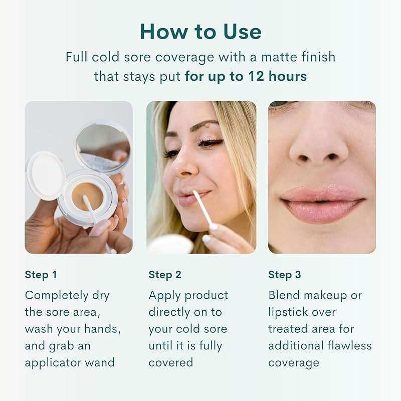 Coverology Cold Sore Treatment & Cold Sore Concealer - The Best Full Coverage Cold Sore Cover Up Makeup to Help Disguise and Soothe - Light - Image 4