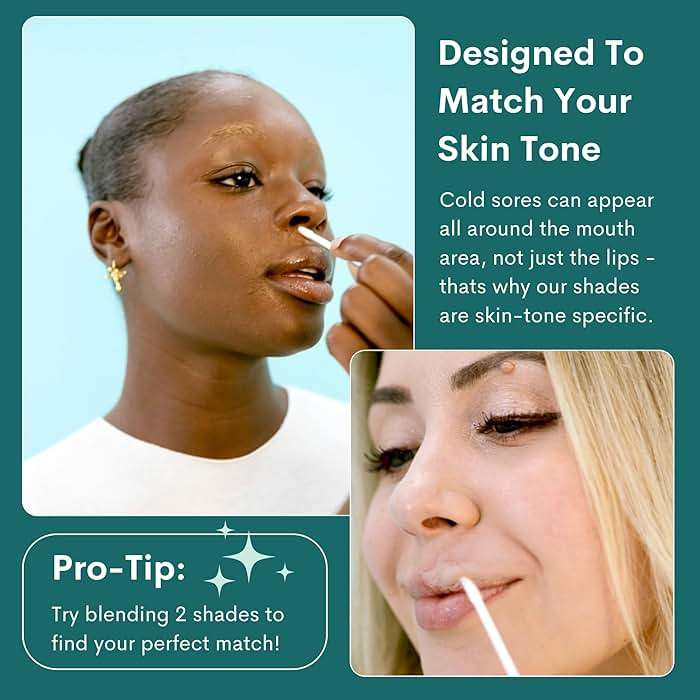 Coverology Cold Sore Treatment & Cold Sore Concealer - The Best Full Coverage Cold Sore Cover Up Makeup to Help Disguise and Soothe - Light - Image 7