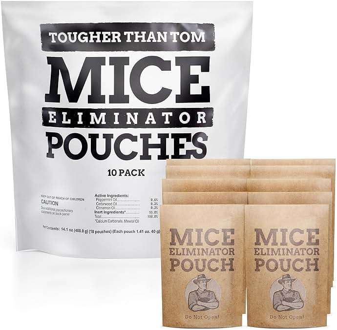 10 Pack All-Natural Mice Repellent Pouches – Harmless Peppermint Essential Oil Mouse Deterrent - Keep Mice Out of Your Home and Your Family Safe - by Tougher Than Tom - Image 1