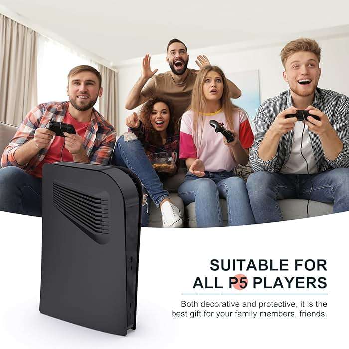 innoAura P5 Plates Cover Faceplates for 2020 Model P5 Digital Edition, Enhanced Cooling Vents & Dust Filter, Anti-Scratch Protective Case with Heat Dissipation Design (Black) - Image 7