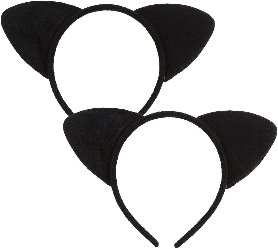 SULOLI 2Pcs Cat Ears Headband,Black Cat Ears Costume for Women Girls Halloween Xmas Hair Accessories Party Wearing - Image 1