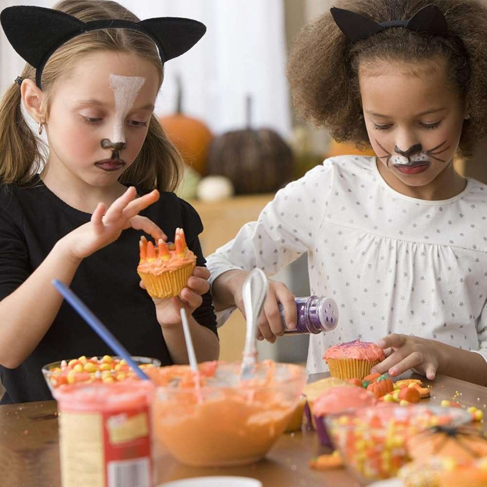 SULOLI 2Pcs Cat Ears Headband,Black Cat Ears Costume for Women Girls Halloween Xmas Hair Accessories Party Wearing - Image 7