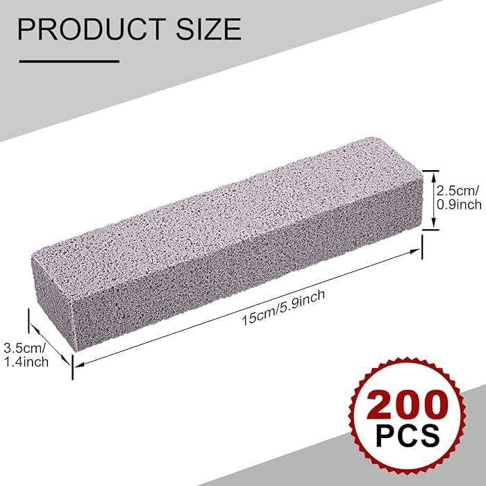 Chinco 200 Packs Pumice Stick for Cheaning, Pumice Scouring Stone Pad Removing Stain Grime Without Leaving Scratches for Kitchen Oven Stove Home Bathroom Toilet Pool House Cleaning Supplies - Image 2