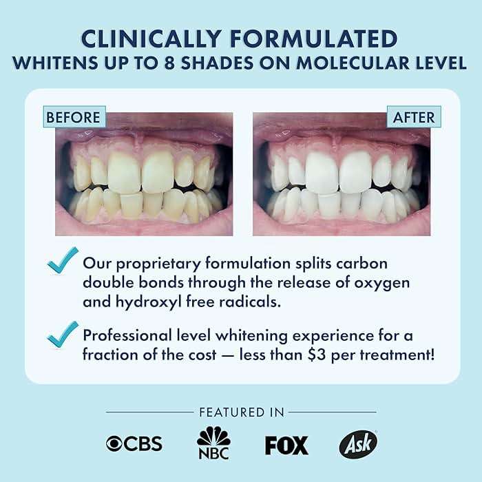 LIVFRESH Teeth Whitening Strips, 28 Strips, 14 Treatments, Great for Sensitive Teeth, Results in 14 Days, Enamel Safe, Coconut Oil & Hydrogen Peroxide, No Slip Teeth Whitener - Image 2