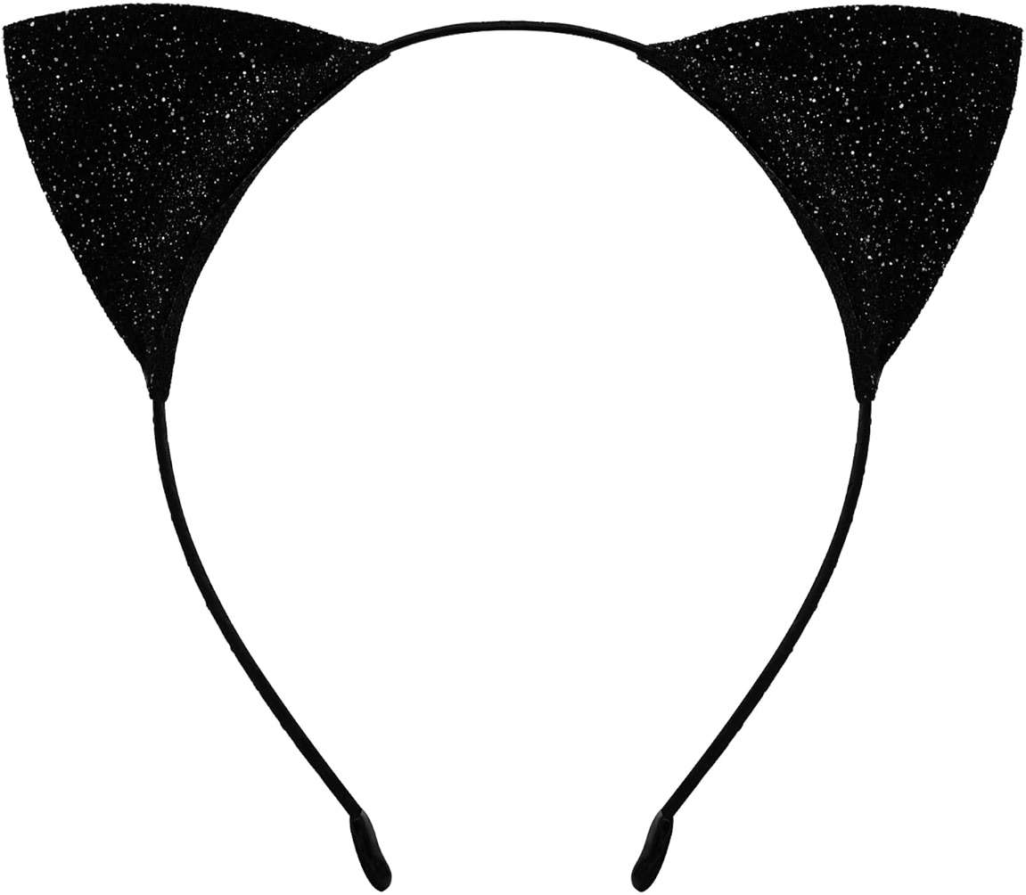 Wobeny Cat Ears Headband for Women Girls, Halloween Cosplay Cat Costume Hair Accessories for Adult Kids - Image 1