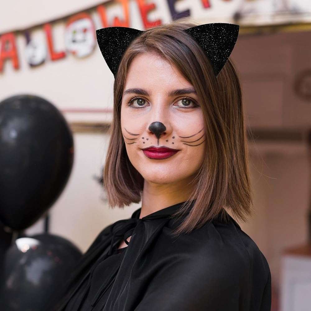 Wobeny Cat Ears Headband for Women Girls, Halloween Cosplay Cat Costume Hair Accessories for Adult Kids - Image 6
