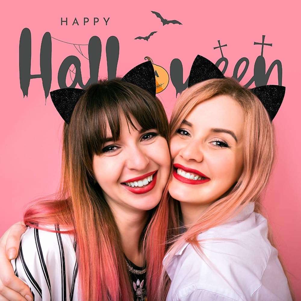 Wobeny Cat Ears Headband for Women Girls, Halloween Cosplay Cat Costume Hair Accessories for Adult Kids - Image 7