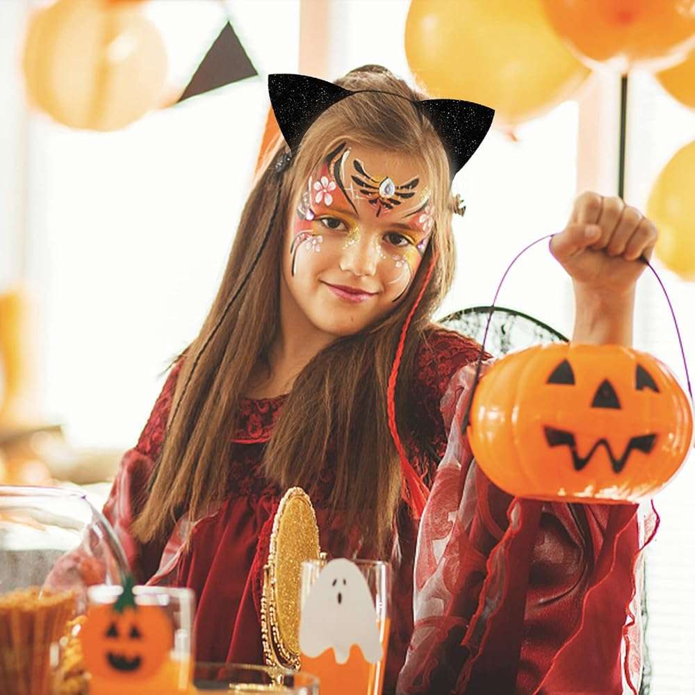 Wobeny Cat Ears Headband for Women Girls, Halloween Cosplay Cat Costume Hair Accessories for Adult Kids - Image 8