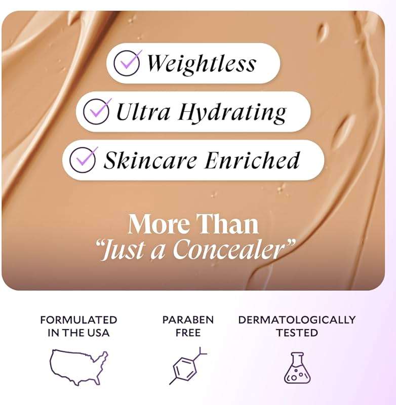 Fièra Luxury Concealer & Foundation with Anti-Aging Ingredients - Full Coverage for Dark Circles, Wrinkles, Fine Lines, and Spots, All-Day Wear For Mature Skin - Neutral Beige, 0.5 FL. OZ. / 15 ML - Image 2