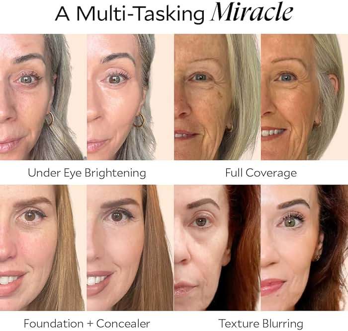 Fièra Luxury Concealer & Foundation with Anti-Aging Ingredients - Full Coverage for Dark Circles, Wrinkles, Fine Lines, and Spots, All-Day Wear For Mature Skin - Neutral Beige, 0.5 FL. OZ. / 15 ML - Image 3