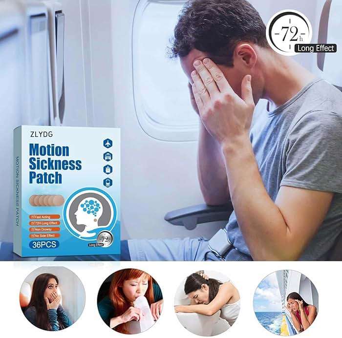 ZLYDG Motion Sickness Patches, 36 PCS Sea Sickness Patch for Cruise,Dizziness Resulted from Travel of Cars, Ships, Airplanes (1 Box) - Image 4