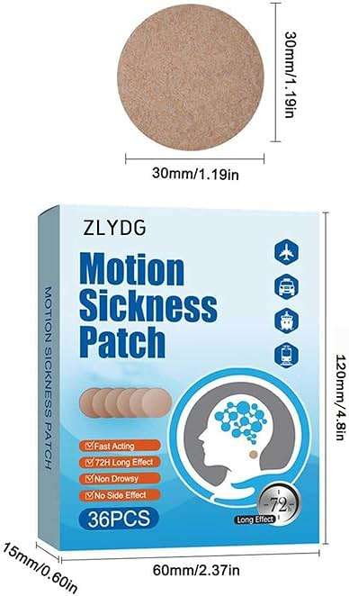 ZLYDG Motion Sickness Patches, 36 PCS Sea Sickness Patch for Cruise,Dizziness Resulted from Travel of Cars, Ships, Airplanes (1 Box) - Image 7
