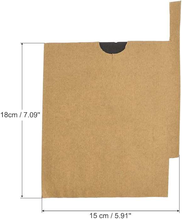 MECCANIXITY Fruit Protection Bags 18x15cm Paper Fruit Cover Bags for Fruit Flower Protecting Yellow/Black Pack of 100 - Image 2