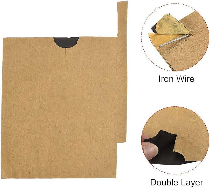 MECCANIXITY Fruit Protection Bags 18x15cm Paper Fruit Cover Bags for Fruit Flower Protecting Yellow/Black Pack of 100 - Image 4