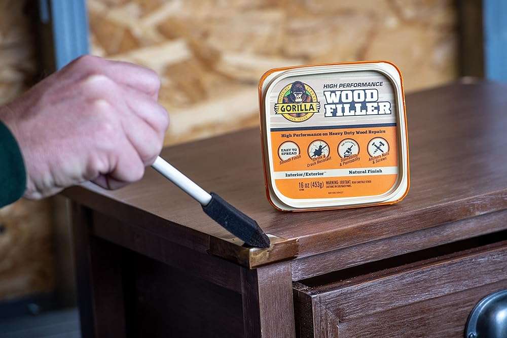 Gorilla All Purpose Wood Filler Wood Repair Kit with Putty Knife and Sanding Block - Image 7