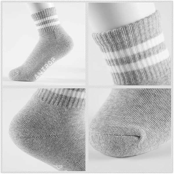 Antrop WoMen Quarter Crew Cotton Heel Tab Athletic Running Cushion Socks (6 Pairs) - Image 3
