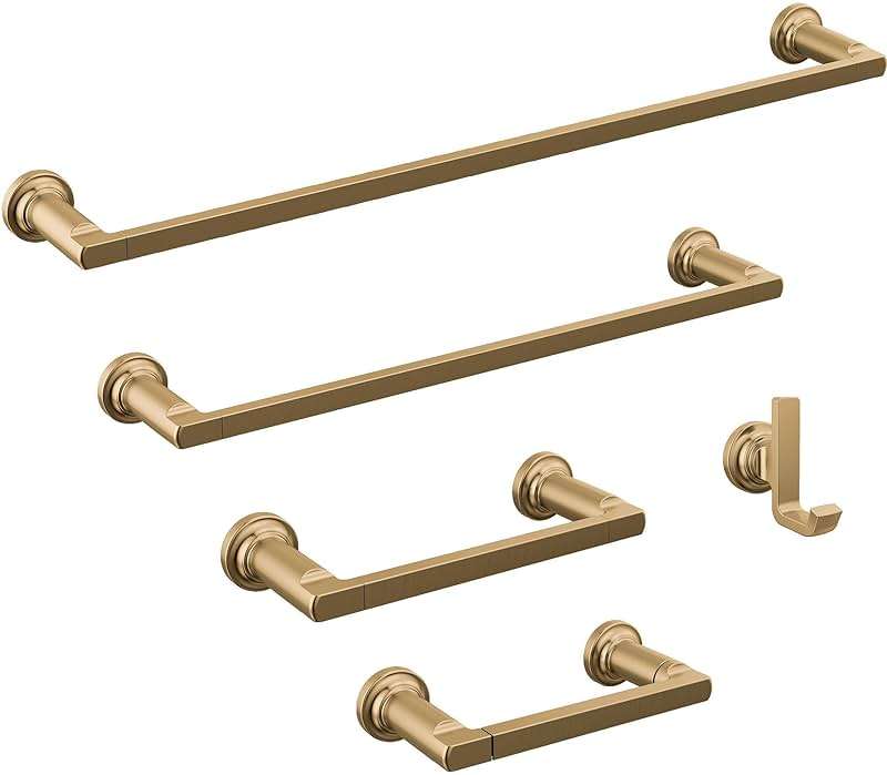 DELTA FAUCET Rubber Limited 78955-CZ Tetra Pivot Arm Toilet Paper Holder Bath Hardware Accessory in Champagne Bronze - Image 2