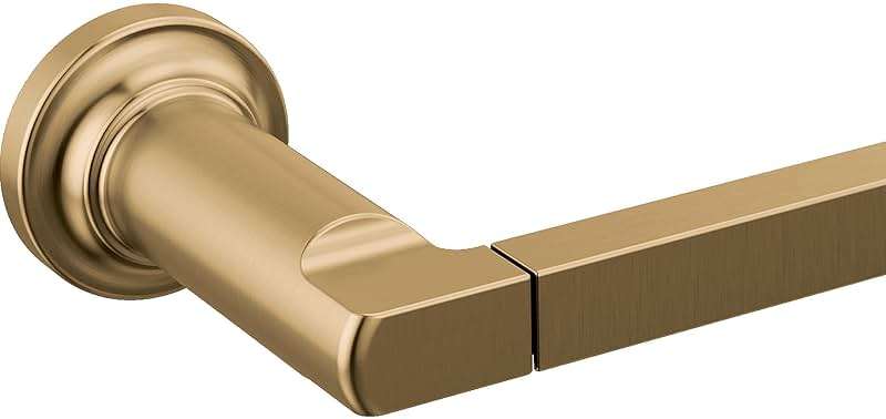 DELTA FAUCET Rubber Limited 78955-CZ Tetra Pivot Arm Toilet Paper Holder Bath Hardware Accessory in Champagne Bronze - Image 3