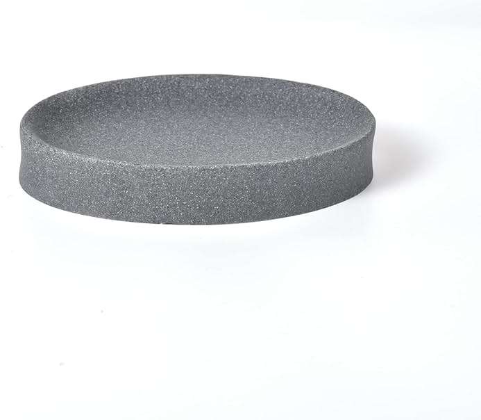 IMEEA Oval Resin Soap Dish for Bathroom Sink Stone-Look Soap Tray Holder for Bar Soap, Sponge or Shampoo Bar (Grey) - Image 9