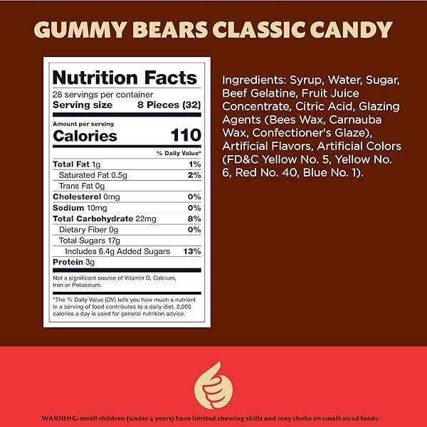Gummi Bears Candy | 2 Pound Bag | Assorted Fruit Flavors | Bulk Gummies for Candy Buffets, Party Favors and Goody Bags | Classic Chewy Treat - Image 2