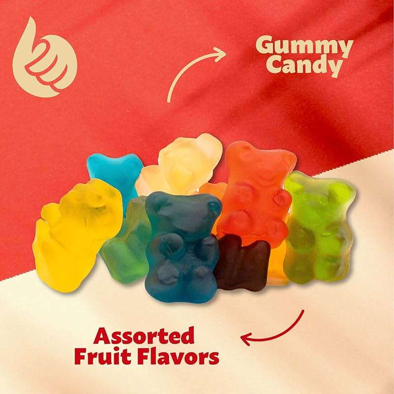 Gummi Bears Candy | 2 Pound Bag | Assorted Fruit Flavors | Bulk Gummies for Candy Buffets, Party Favors and Goody Bags | Classic Chewy Treat - Image 5