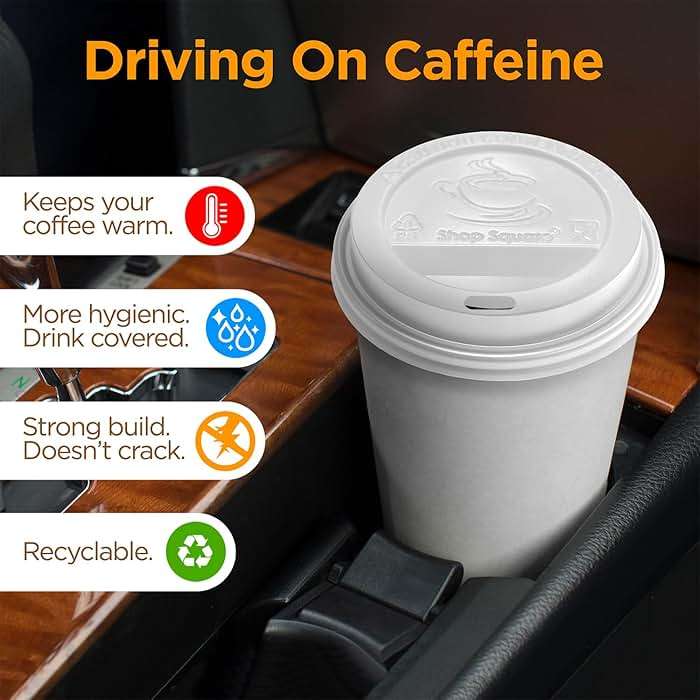 (500-Pack) Coffee Cup Lids - Disposable Coffee Lids for 8, 10, 12, 16, 20, & 24 oz Paper Cups, Dome for To-Go Beverages, Expresso, Tea, Hot Chocolate - White - Image 4