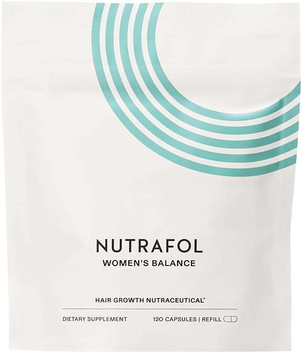 Nutrafol Women's Balance Hair Growth Supplements, Ages 45 and Up, Clinically Proven for Visibly Thicker Hair and Scalp Coverage in 3-6 Months, Dermatologist Recommended - 1 Month Supply Refill Pouch - Image 1