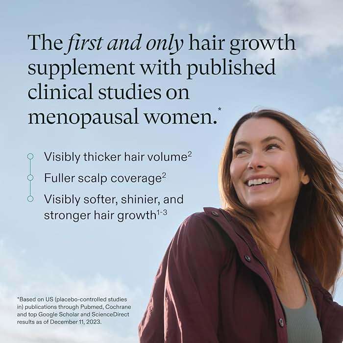 Nutrafol Women's Balance Hair Growth Supplements, Ages 45 and Up, Clinically Proven for Visibly Thicker Hair and Scalp Coverage in 3-6 Months, Dermatologist Recommended - 1 Month Supply Refill Pouch - Image 3