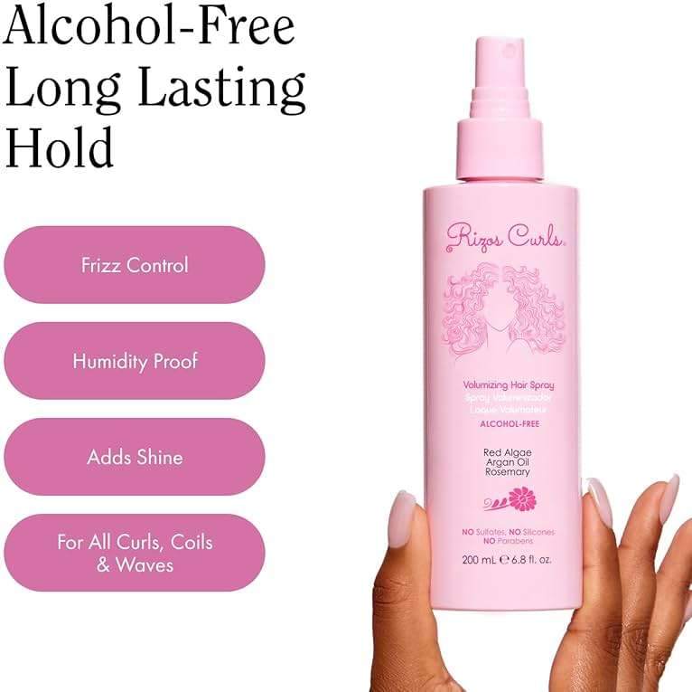 Rizos Curls Alcohol-Free Curl Hair Spray – Flexible Hold, Volume & Frizz Control – Adds Shine & Bounce for All Hair Types Wavy, Curly, Coily 1a–4c – Sulfate, Paraben & Alcohol-Free - Image 5