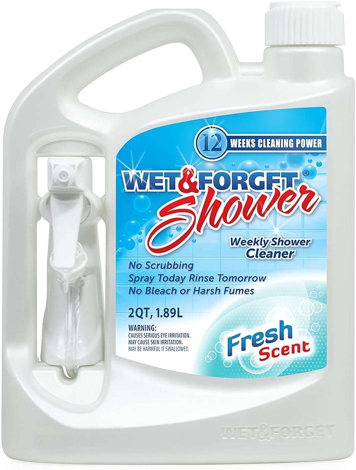 Wet & Forget Shower Cleaner Spray Multi-Surface Weekly Application Requires No Scrubbing, Bleach-Free Formula, Ready to Use, Fresh Scent, 3 Months of Cleaning, 64 Fluid Ounces, 1 Pack - Image 1