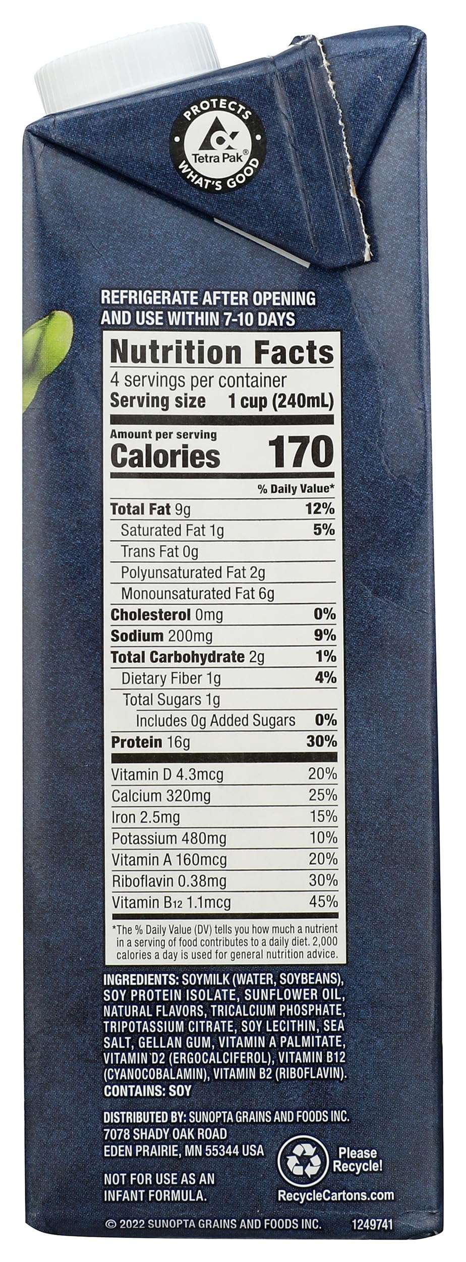 West Life Unsweetened Smoothie Blend Soymilk, 32 FZ - Image 2