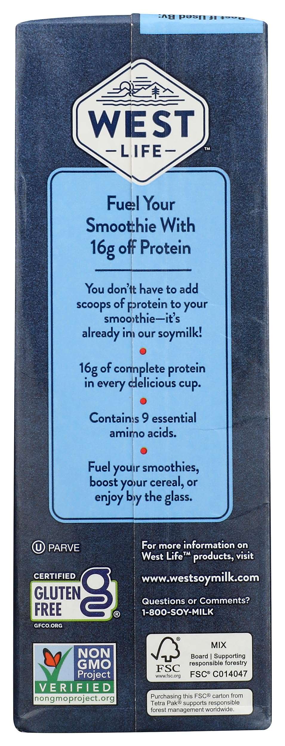 West Life Unsweetened Smoothie Blend Soymilk, 32 FZ - Image 3