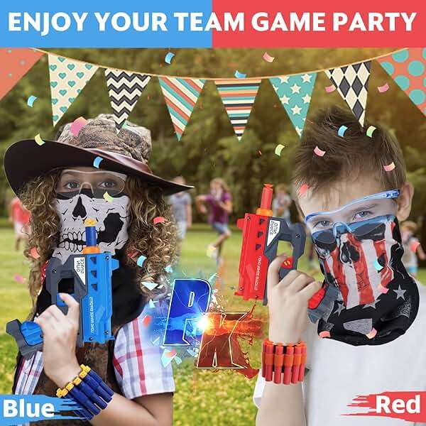 12 Pack Blaster Guns Boys Toy, Party Favors Compatible with Nerf Birthday Party,Easter Basket Stuffers Hand Gun Toys Party Supplies for 3,4,5,6,7,8,9 Years Kids - Image 7